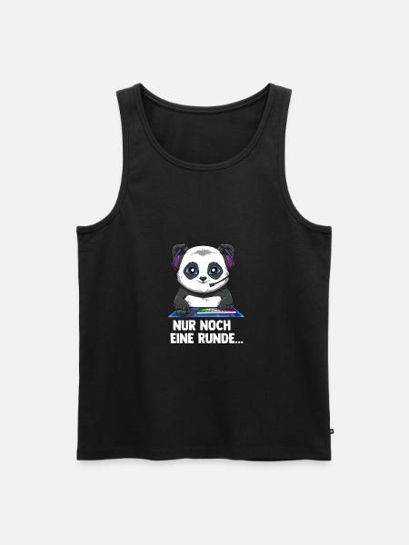 Gaming Panda - Computerspiele Videospiele - Männer Premium Bio Tank Top - Schwarz