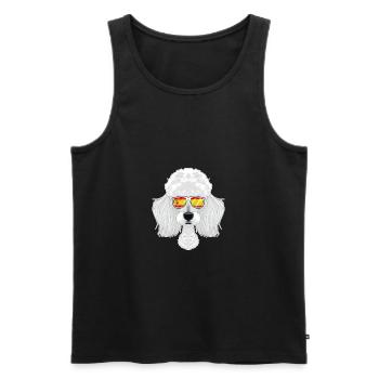 Poodle I Spain Sunglasses I Spanish Flag - Männer Premium Bio Tank Top - Schwarz - Vorne - AI Model Male 178 light (178cm)