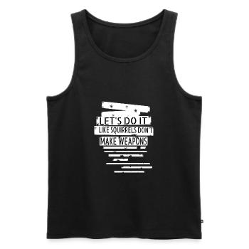 peace symbol present idea humor cool dove of peace - Männer Premium Bio Tank Top - Schwarz - Vorne - Michal (187cm)