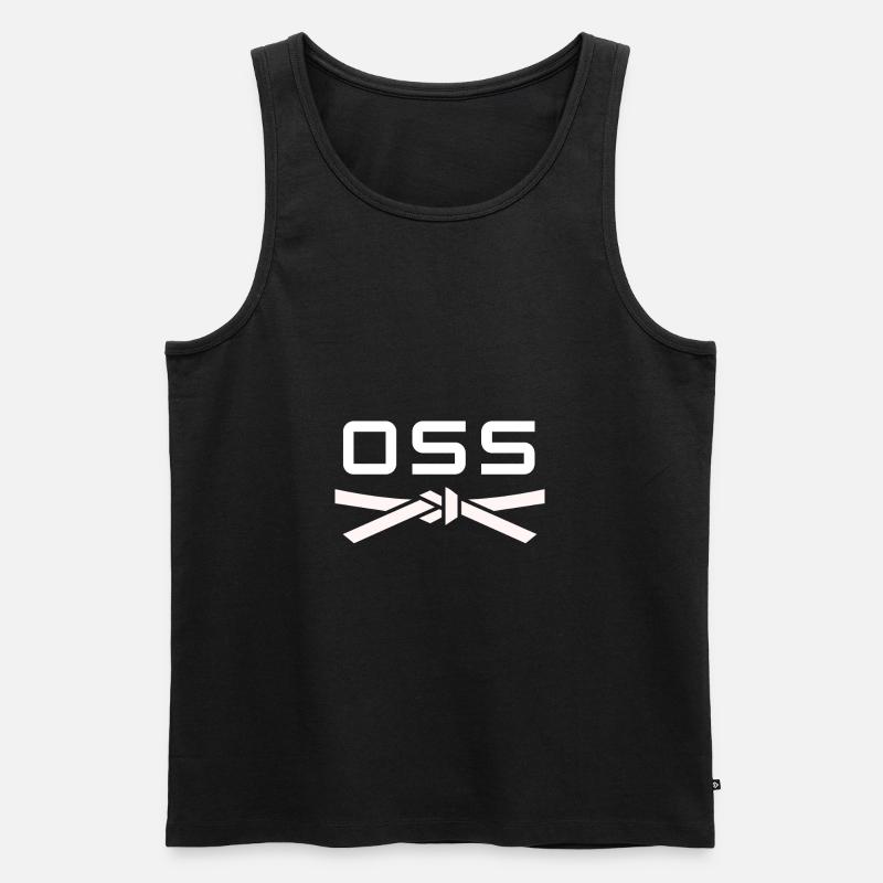 bones - judo gift idea - Men's Premium Organic Tank Top - black