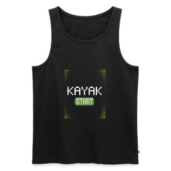 kayak pixel start - Men's Premium Organic Tank Top - black - Front - AI Model Male 178 light (178cm)