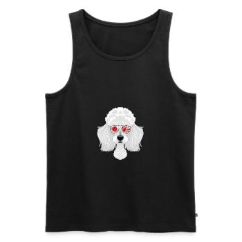 Poodle Japan Sunglasses I Japanese Flag - Männer Premium Bio Tank Top - Schwarz - Vorne - Michal (187cm)