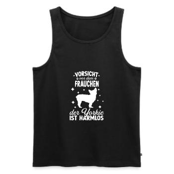 Yorkie Mama Yorkshire Terrier Frauchen Hundehalter - Männer Premium Bio Tank Top - Schwarz - Vorne - Michal (187cm)