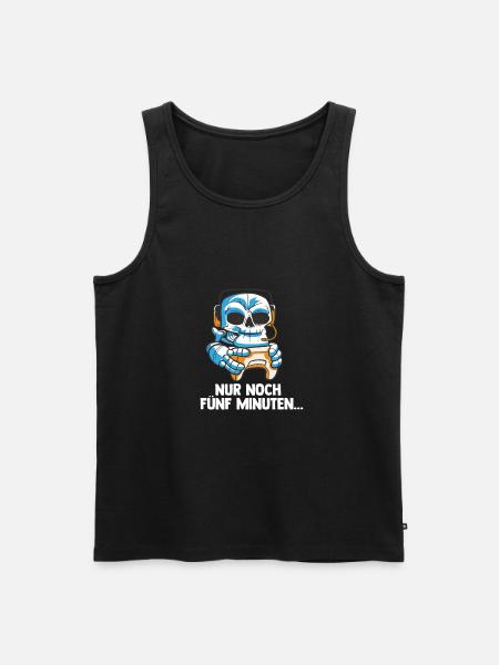 Streamen Videospiele Skelett - Computer Spiele - Männer Premium Bio Tank Top - Schwarz