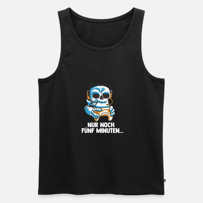 Streamen Videospiele Skelett - Computer Spiele - Männer Premium Bio Tank Top - Schwarz