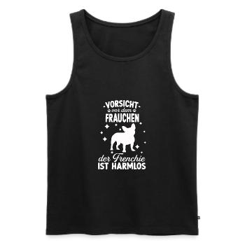 Witziges Französische Bulldogge Frauchen Hunde - Männer Premium Bio Tank Top - Schwarz - Vorne - Michal (187cm)