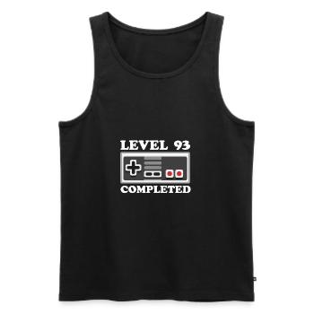 93 Ninety Three - Männer Premium Bio Tank Top - Schwarz - Vorne - Michal (187cm)