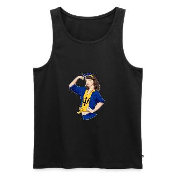 Barbados Girl Unbreakable I Patrimoine de la Barbade - Débardeur bio Premium Homme - noir - Devant - AI Model Male 178 light (178cm)