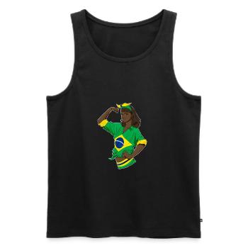 Brazilian Girl Unbreakable I Brazilian Heritage - Men's Premium Organic Tank Top - black - Front - Michal (187cm)