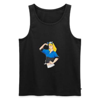 Fille estonienne incassable I Héritage estonien I - Débardeur bio Premium Homme - noir - Devant - AI Model Male 178 light (178cm)