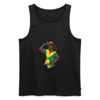 Grenada Girl Unbreakable I Grenada Heritage I - Men's Premium Organic Tank Top - black - Front - AI Model Male 178 light (178cm)