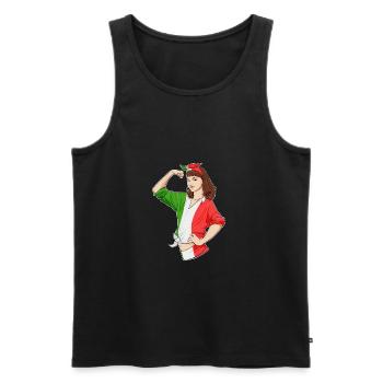 Italy Girl Unbreakable I Italy Heritage I - Men's Premium Organic Tank Top - black - Front - AI Model Male 178 light (178cm)