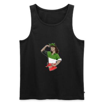 Fille koweïtienne incassable I Héritage koweïtien I - Débardeur bio Premium Homme - noir - Devant - Michal (187cm)
