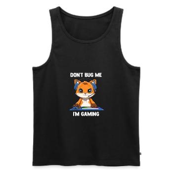 Lustiges Video Gamer Gaming Fox Videospiele Fox - Männer Premium Bio Tank Top - Schwarz - Vorne - Michal (187cm)