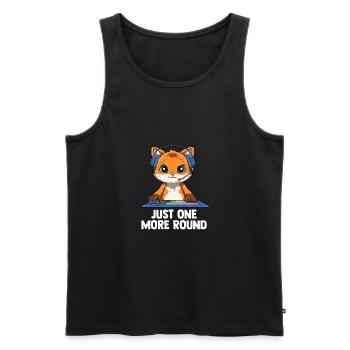 Lustige Computerspiele Videospieler Fuchs - Männer Premium Bio Tank Top - Schwarz - Vorne - Michal (187cm)