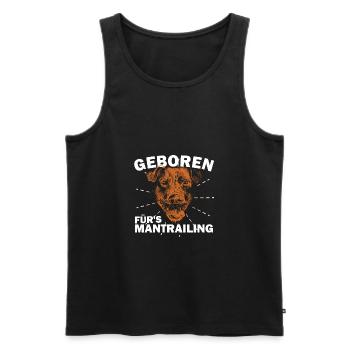 Mantrailing Rettungshund Fährtenhund Spürhund - Männer Premium Bio Tank Top - Schwarz - Vorne - Michal (187cm)