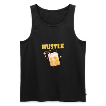 Bio Limonaden selber machen - Spruch Zitrusfrucht - Männer Premium Bio Tank Top - Schwarz - Vorne - Michal (187cm)