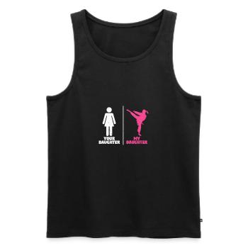 Your daughter My daughter martial arts lover - Men's Premium Organic Tank Top - black - Front - Michal (187cm)