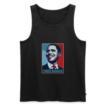 I Miss Barack Obama - Men's Premium Organic Tank Top - black - Front - Michal (187cm)
