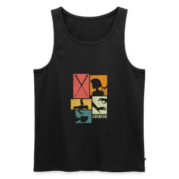 Acupuncturist Acupuncture Silhouettes - Men's Premium Organic Tank Top - black - Front - AI Model Male 178 light (178cm)