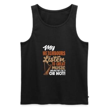 Harp Player Harpist Funny Quote - Männer Premium Bio Tank Top - Schwarz - Vorne - Michal (187cm)