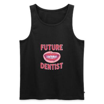 Futur dentiste Génial Vintage Dentiste T-Shirt - Débardeur bio Premium Homme - noir - Devant - Michal (187cm)