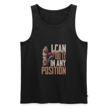Motorsäge I Can Do It In Any Position Kettensäge - Männer Premium Bio Tank Top - Schwarz - Vorne - Michal (187cm)