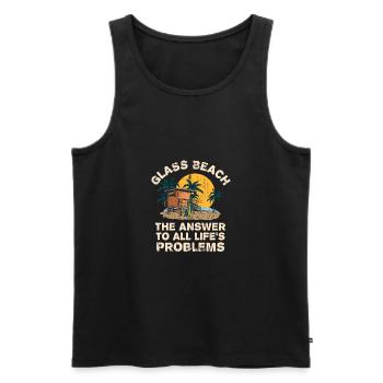 Glass Beach Answer To All Life's Problems - Männer Premium Bio Tank Top - Schwarz - Vorne - Michal (187cm)