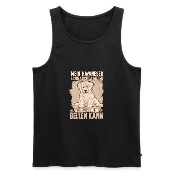 Lustiges Havaneser Motiv Havaneser Hundesport - Männer Premium Bio Tank Top - Schwarz - Vorne - Michal (187cm)
