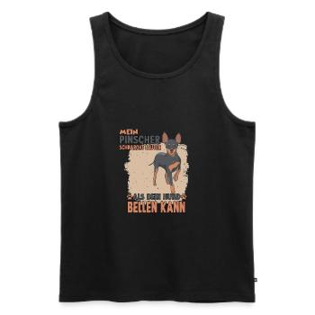 Hundehalter Training Pinscher Hundesport Pinscher - Männer Premium Bio Tank Top - Schwarz - Vorne - Michal (187cm)