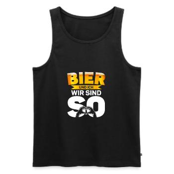 Bier brauen Bierbrauer Bierliebhaber - Männer Premium Bio Tank Top - Schwarz - Vorne - Michal (187cm)