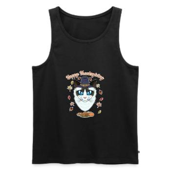 Ragdoll Cat Lover I Happy Thanksgiving - Männer Premium Bio Tank Top - Schwarz - Vorne - Michal (187cm)