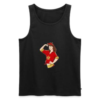 Montenegrin Girl Unbreakable I Heritage - Men's Premium Organic Tank Top - black - Front - AI Model Male 178 light (178cm)