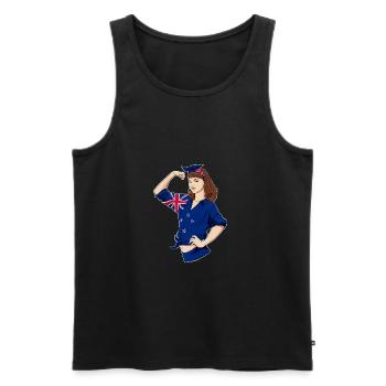 New Zealand Girl Unbreakable I Heritage New - Männer Premium Bio Tank Top - Schwarz - Vorne - Michal (187cm)