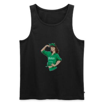 Arab Girl Unbreakable I Arab Heritage I Saudi - Männer Premium Bio Tank Top - Schwarz - Vorne - AI Model Male 178 light (178cm)