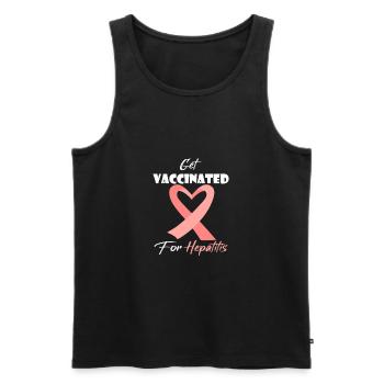 Hepatitis-Bewusstsein Krankheitsprävention - Männer Premium Bio Tank Top - Schwarz - Vorne - Michal (187cm)