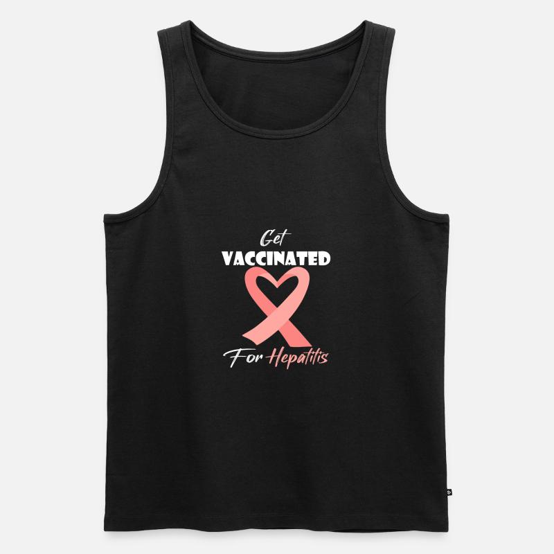 Hepatitis-Bewusstsein Krankheitsprävention - Männer Premium Bio Tank Top - Schwarz