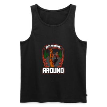 Woodworking Just Hanging Around Chainsaw - Männer Premium Bio Tank Top - Schwarz - Vorne - AI Model Male 178 light (178cm)