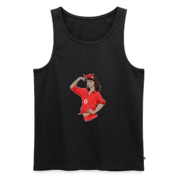 Turkish Girl Unbreakable I Turkish Heritage I - Männer Premium Bio Tank Top - Schwarz - Vorne - AI Model Male 178 light (178cm)