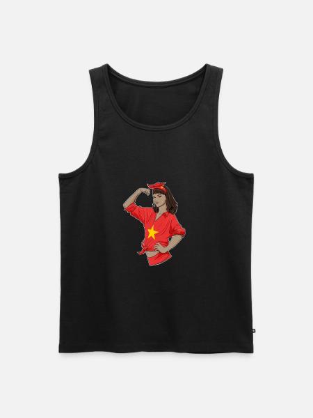 Vietnamese Girl Unbreakable Vietnamese Heritage - Männer Premium Bio Tank Top - Schwarz
