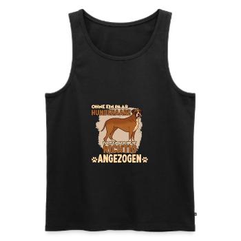 Boxer Hund Hundeliebhaber Boxer - Männer Premium Bio Tank Top - Schwarz - Vorne - Michal (187cm)