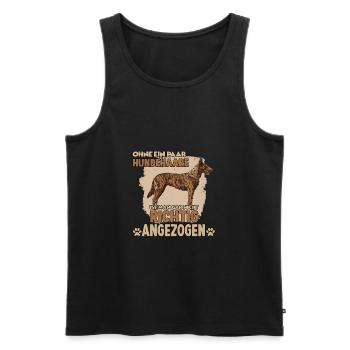Lustiges Malinois Motiv Belgischer Schäferhund - Männer Premium Bio Tank Top - Schwarz - Vorne - Michal (187cm)
