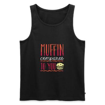Chef pâtissier Boulanger Muffin se compare à vous - Débardeur bio Premium Homme - noir - Devant - Michal (187cm)
