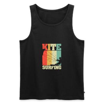 Kitesurf Kiteboard Surf Kitesurf Kitesurf - Débardeur bio Premium Homme - noir - Devant - Michal (187cm)