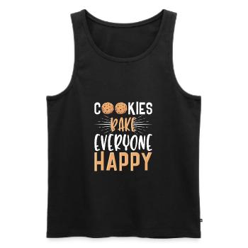 Chocolate Chip Cookies Chocoholic Lifestyle Gesche - Men's Premium Organic Tank Top - black - Front - AI Model Male 178 light (178cm)
