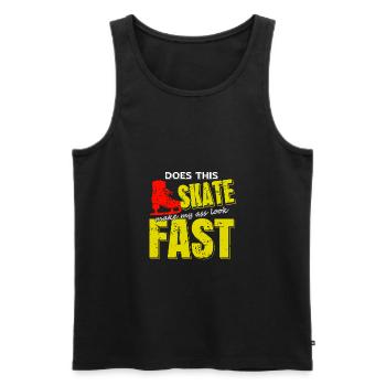 Vintage Does This Skate Make My Ass Look Fast - Men's Premium Organic Tank Top - black - Front - Michal (187cm)