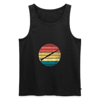 Clarinet Retro - Männer Premium Bio Tank Top - Schwarz - Vorne - Michal (187cm)