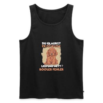 Dackel Hundehalter Langhaardackel Hundeliebhaber - Männer Premium Bio Tank Top - Schwarz - Vorne - Michal (187cm)