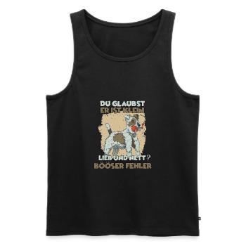 Terrier Hundetraining Hunde Geschenk Fox Terrier - Männer Premium Bio Tank Top - Schwarz - Vorne - Michal (187cm)