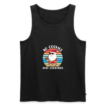 Drôle d’été Plage Vacances Cocktails Noël In - Débardeur bio Premium Homme - noir - Devant - Michal (187cm)